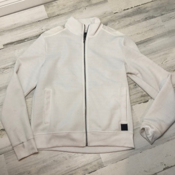 Guess Other - Guess White Textured Jacket Pockets Long Sleeve M